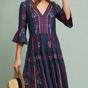 Anthropology Akemi + Kin Embroidered Boho Dress